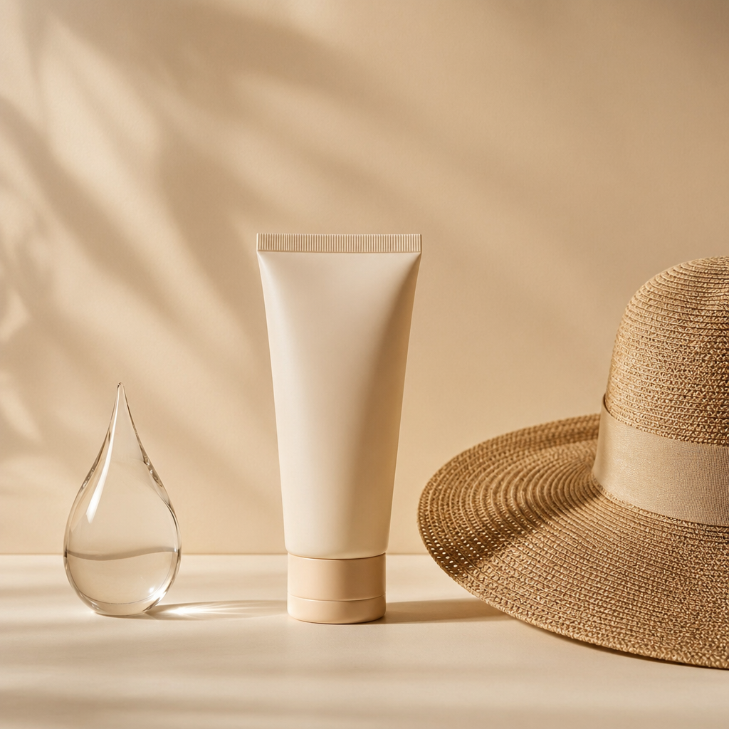 Einfache Infografik zu Feuchtigkeit, Sonnenschutz und Nachsorge nach Aquafacial